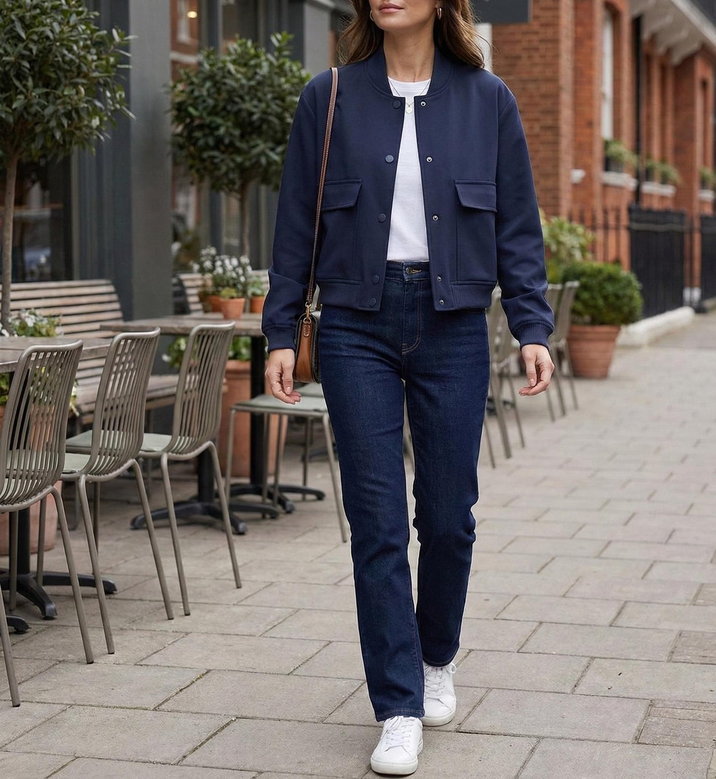 Minimalist Bomber Jacket | Korean Style Cargo Pocket Outerwear