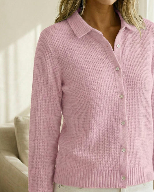Womens Textured Knit Button-Down Cardigan | Soft Fall Sweater
