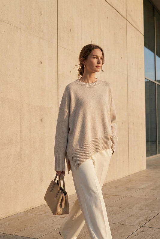 Oversized Knit Poncho Sweater | Asymmetrical Batwing Pullover