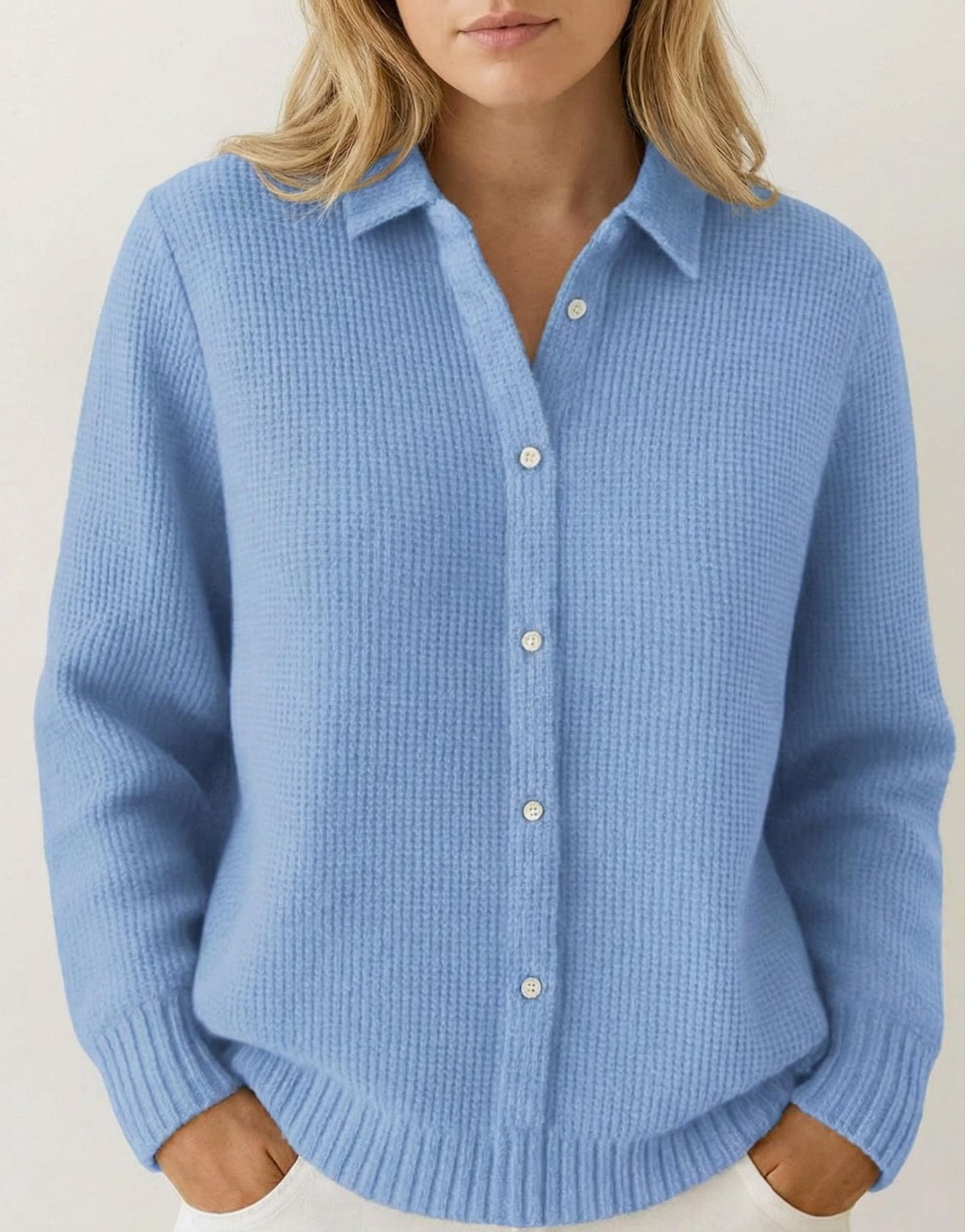 Womens Textured Knit Button-Down Cardigan | Soft Fall Sweater