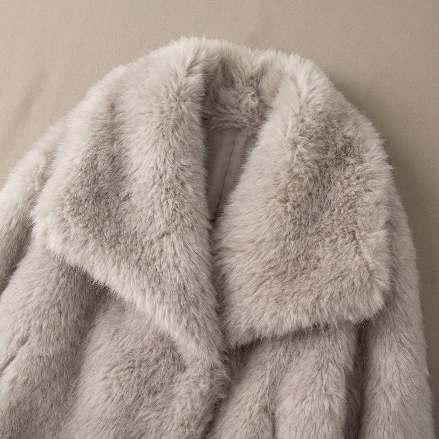 Faux Fur Winter Jacket | Plush Short Coat, Wide Collar