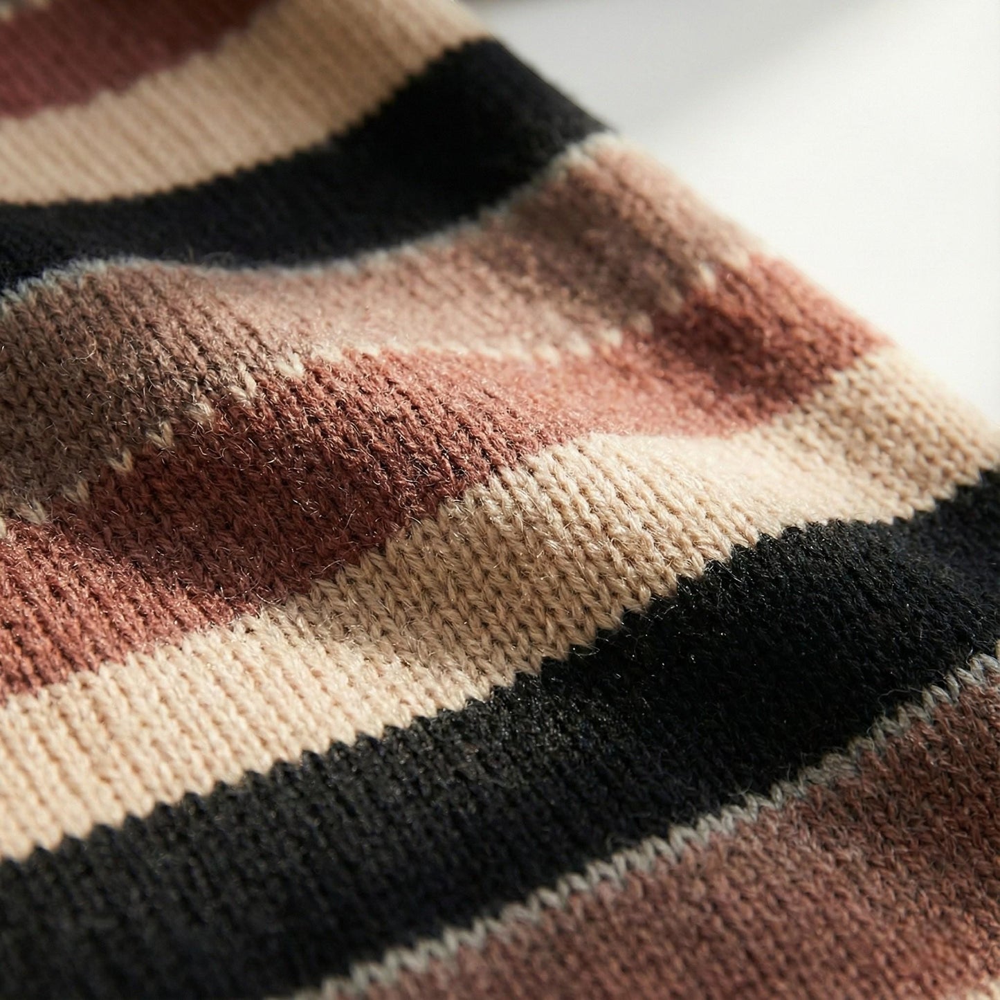 Striped Knit Sweater for Women, Cozy Casual Pullover, Long Sleeve Soft Knit Top, Fall Winter Everyday Sweater
