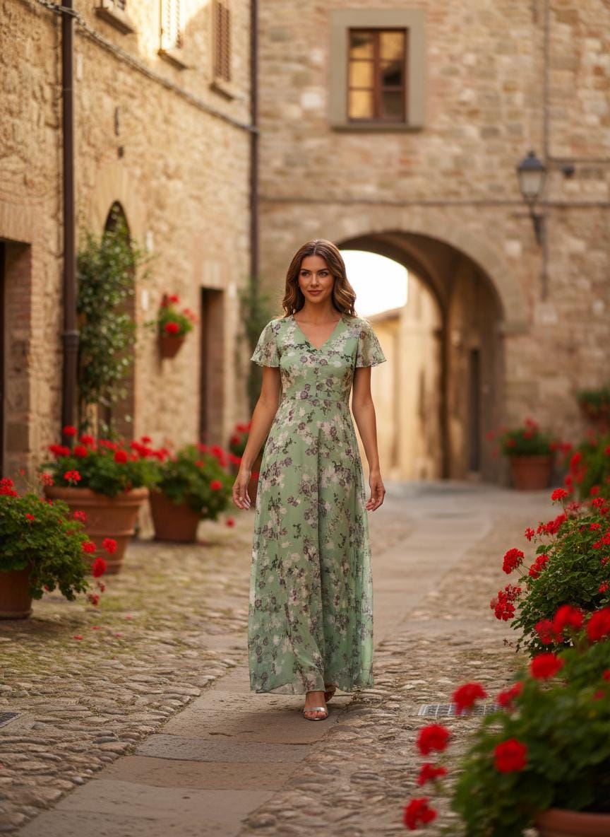 Floral Print Short Sleeve Summer Dress Women Ruffle Beach A-Line V-Neck Boho Plus Size