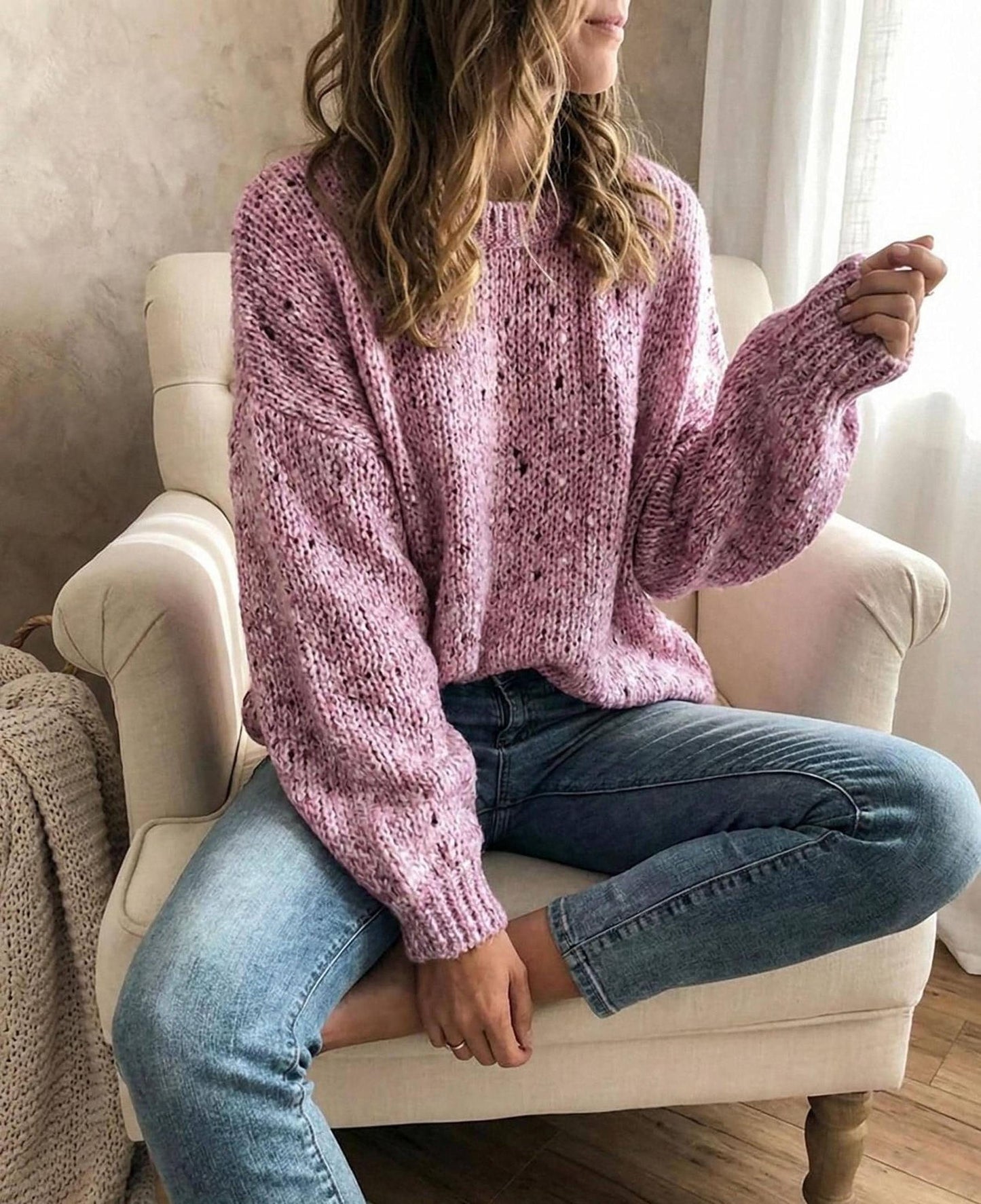 Chunky Knit Sweater: Cozy Oversized Jumper (Soft, 4 Colors)