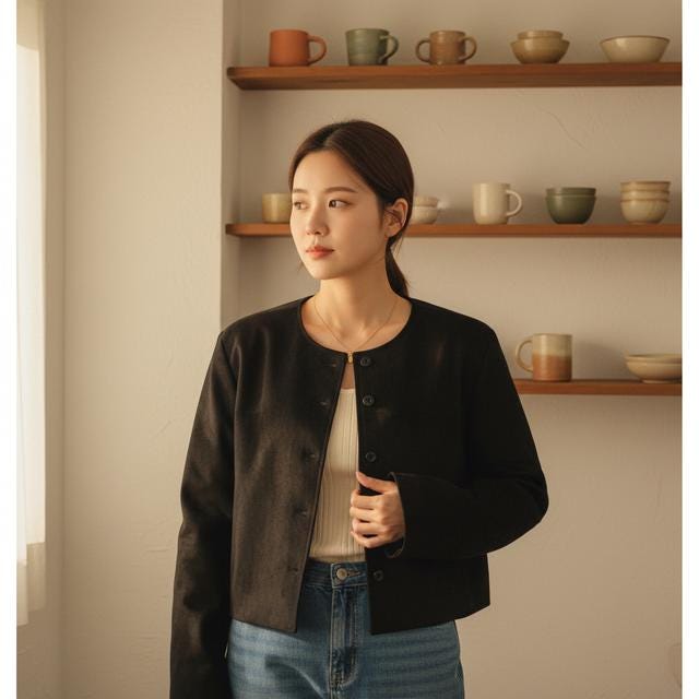 Slimming Faux Suede Jacket: Retro Style in Black or Brown