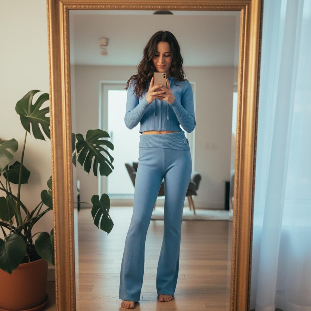 Women's Zip Hoodie Sweater and High Waist Pants Tracksuit Set