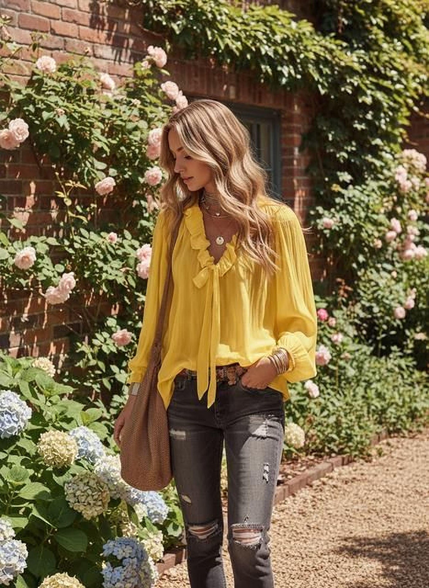 Loose Fit V-Neck Shirt: Casual Short Sleeve Summer Top